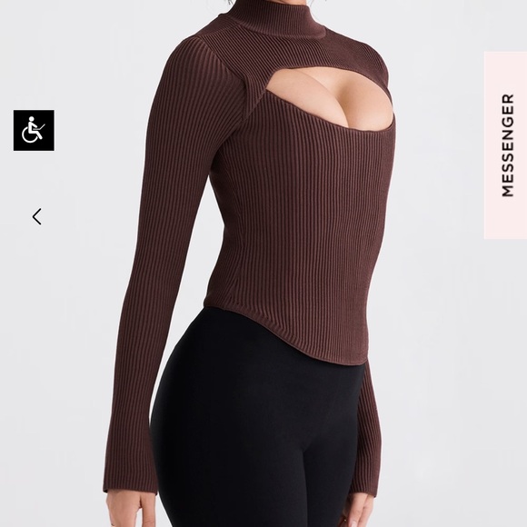 House of CB Georgina Cocoa Knitted Corset - Picture 3 of 11